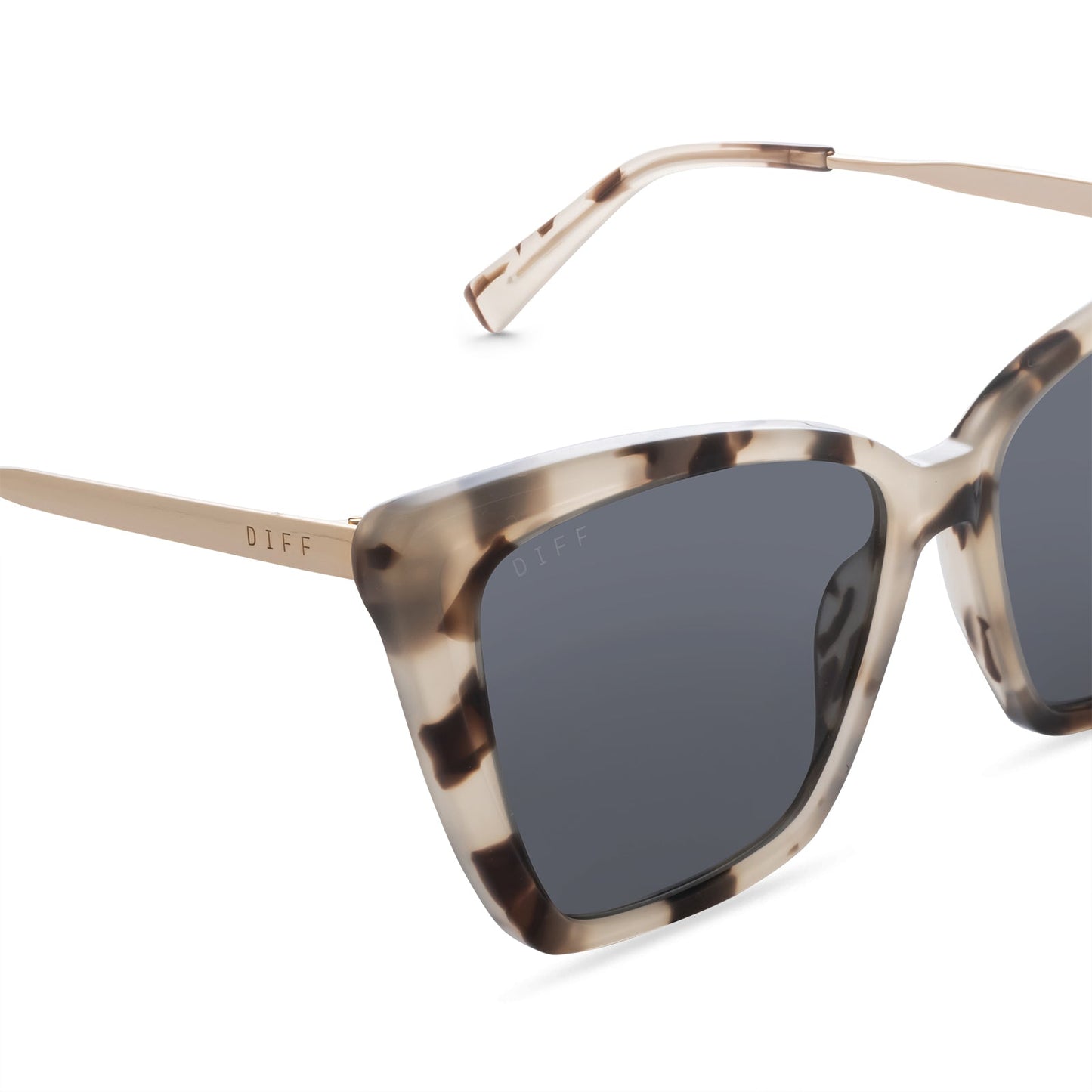 Óculos de Sol Becky II - Tartaruga Creme + Cinza Polarizado