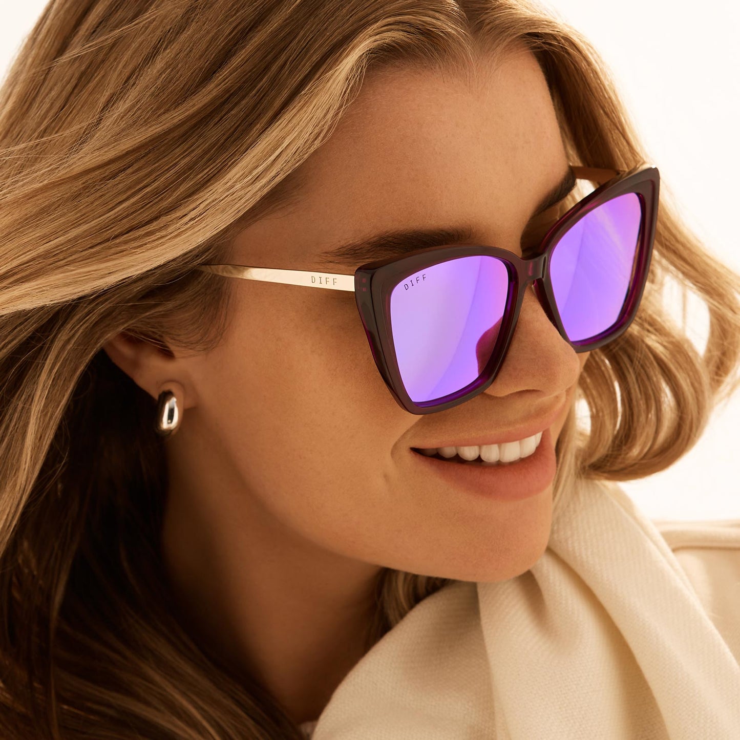 Óculos de Sol Becky II - Cristal Roxo Posh + Espelhado Roxo