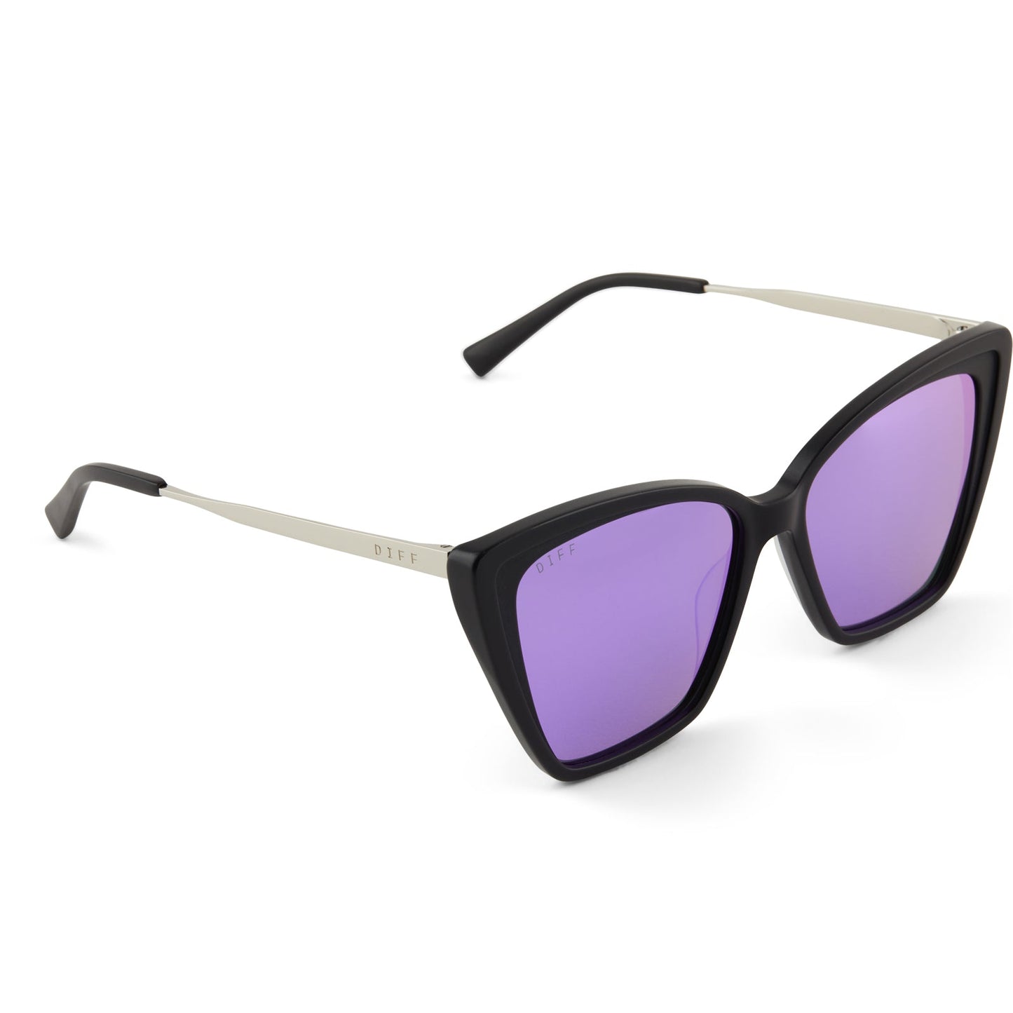 Óculos de Sol Becky II - Preto Fosco + Espelhado Roxo + Polarizado