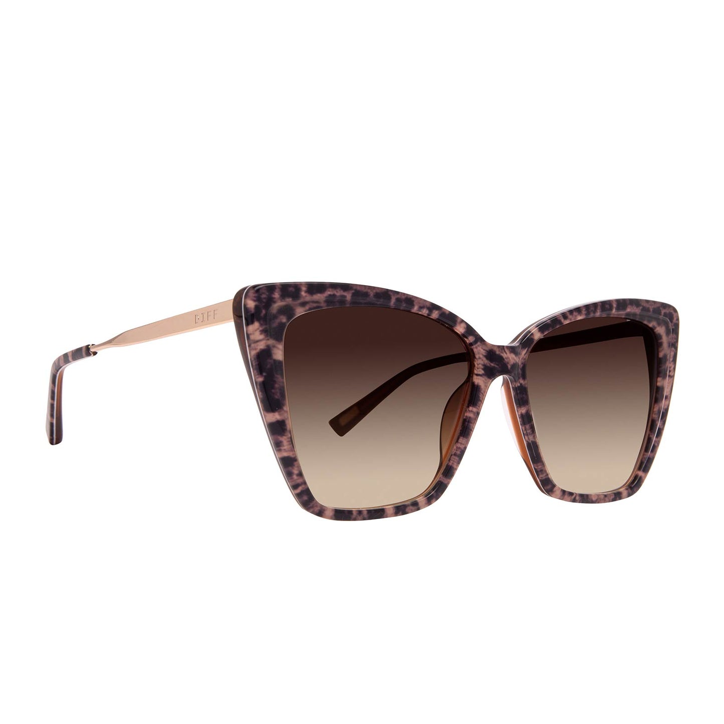 Óculos de Sol Becky II - Tartaruga Leopardo + Degradê Marrom