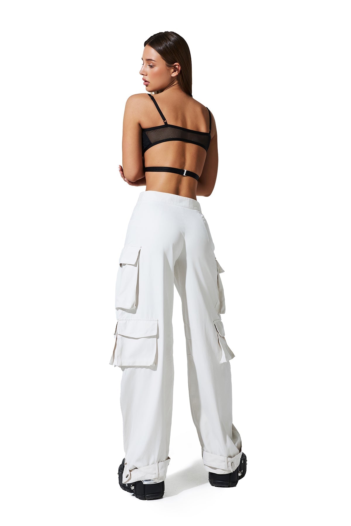 Calça Cargo Feminina - Branca