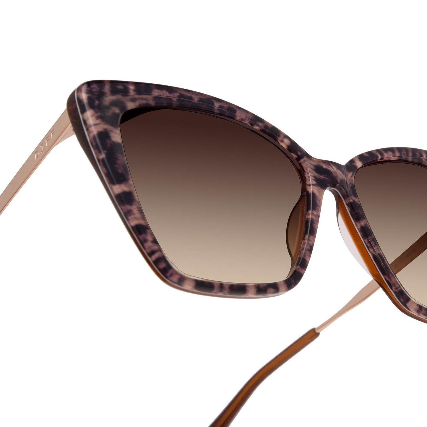Óculos de Sol Becky II - Tartaruga Leopardo + Degradê Marrom
