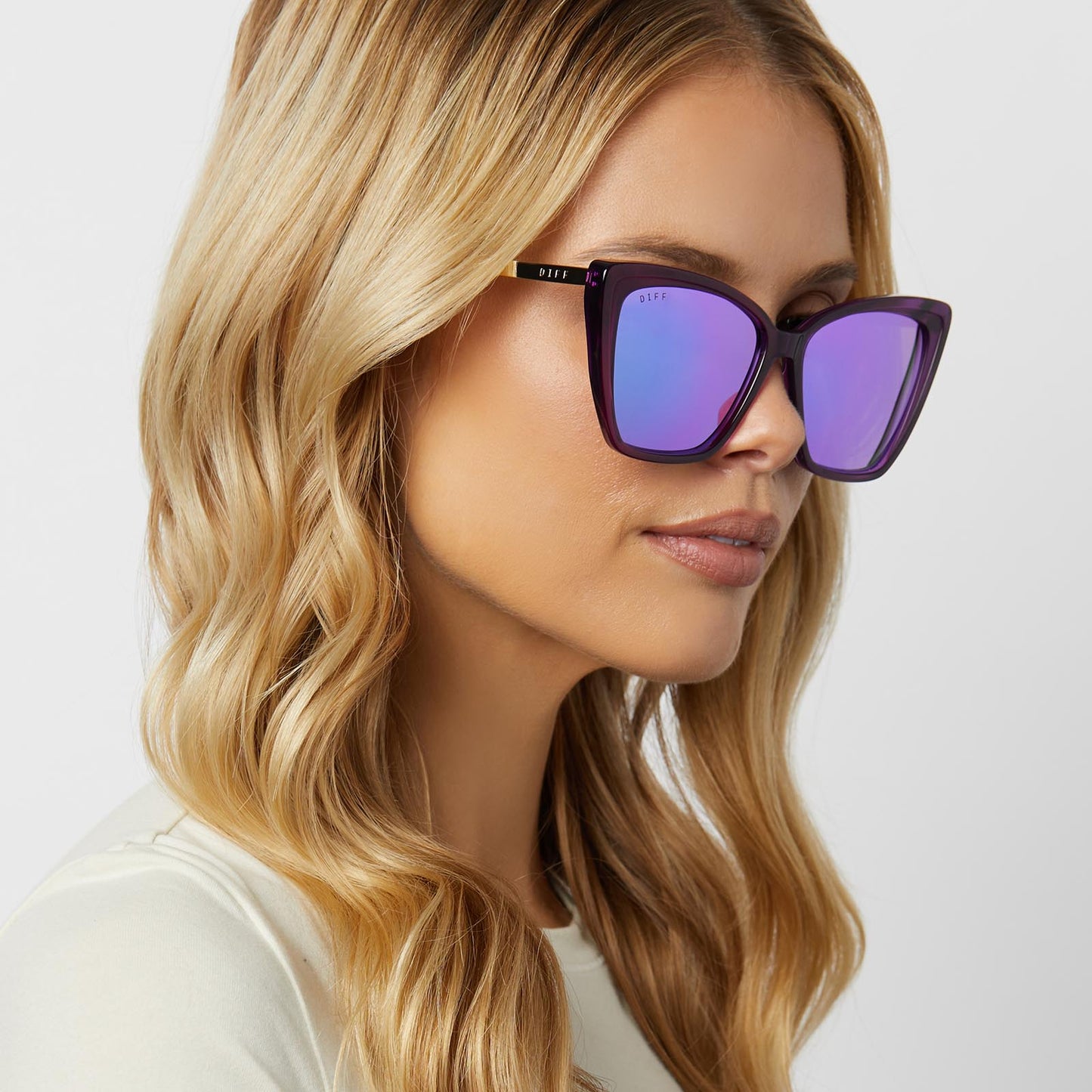 Óculos de Sol Becky II - Cristal Roxo Posh + Espelhado Roxo