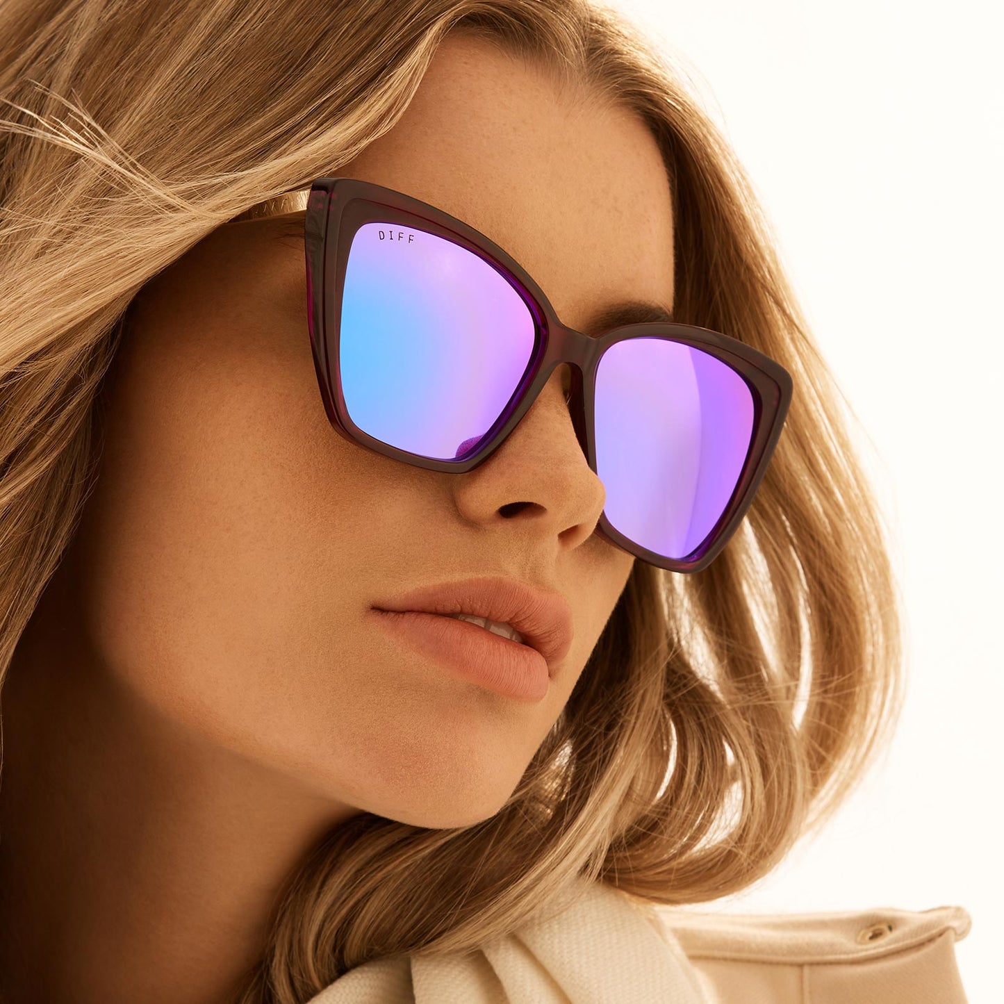 Óculos de Sol Becky II - Cristal Roxo Posh + Espelhado Roxo