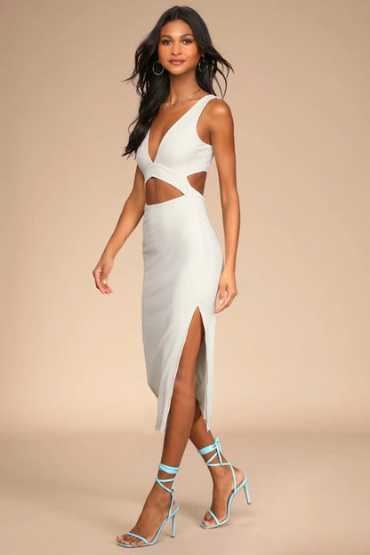 Vestido Mini canelado-branco