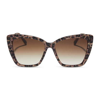Óculos de Sol Becky II - Tartaruga Leopardo + Degradê Marrom