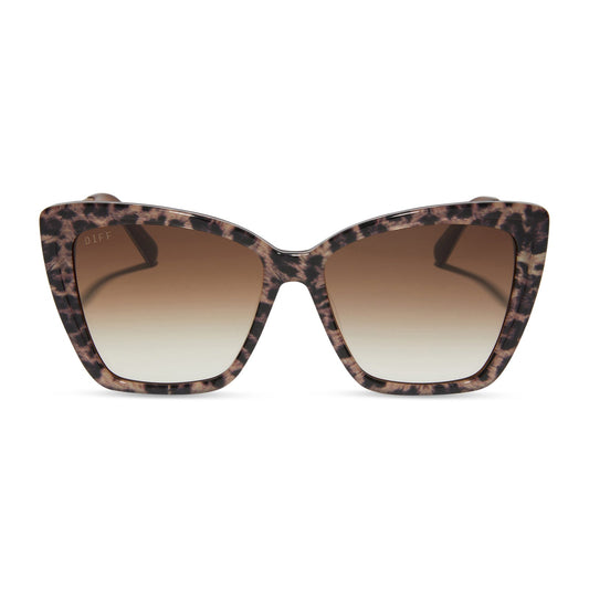 Óculos de Sol Becky II - Tartaruga Leopardo + Degradê Marrom