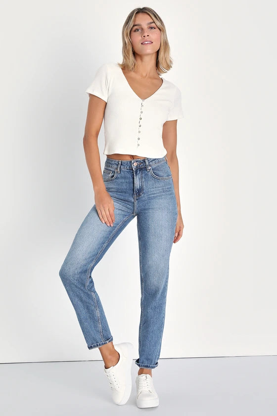 Blusa Essencial Marfim com Botões-branco