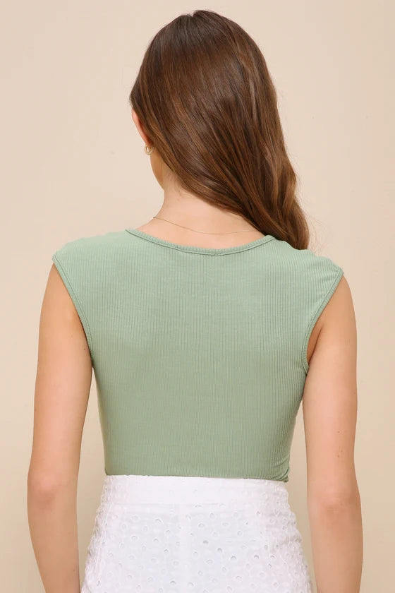 Body Elegância Canelada Mysjoy-verde