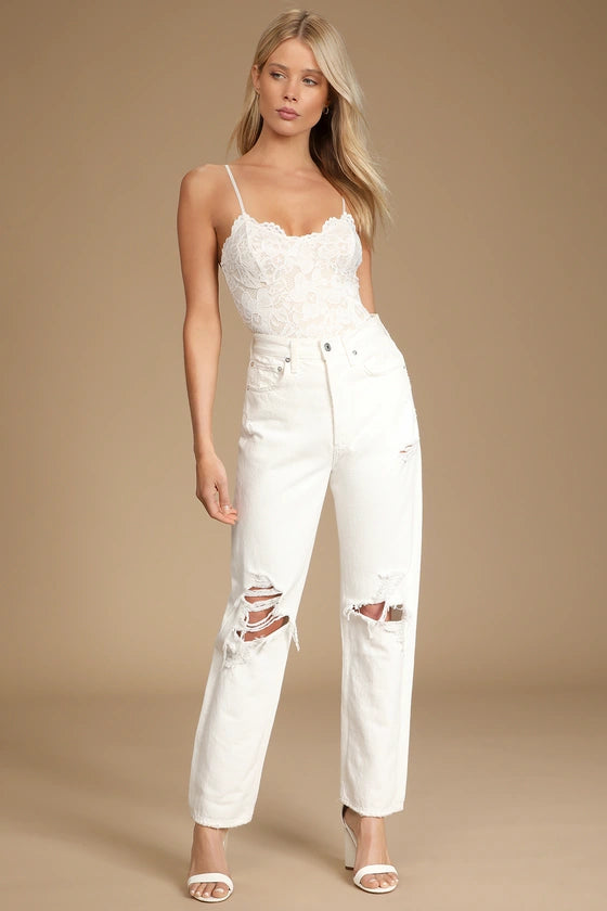Body Romance Noturno de Renda-branco