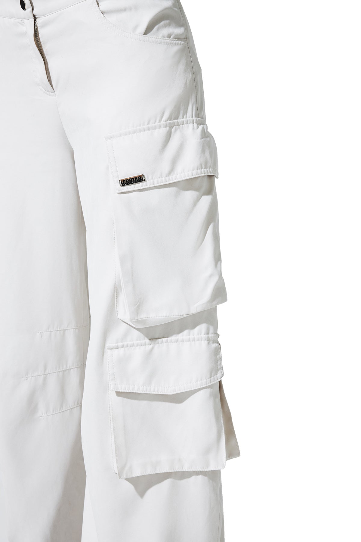 Calça Cargo Feminina - Branca