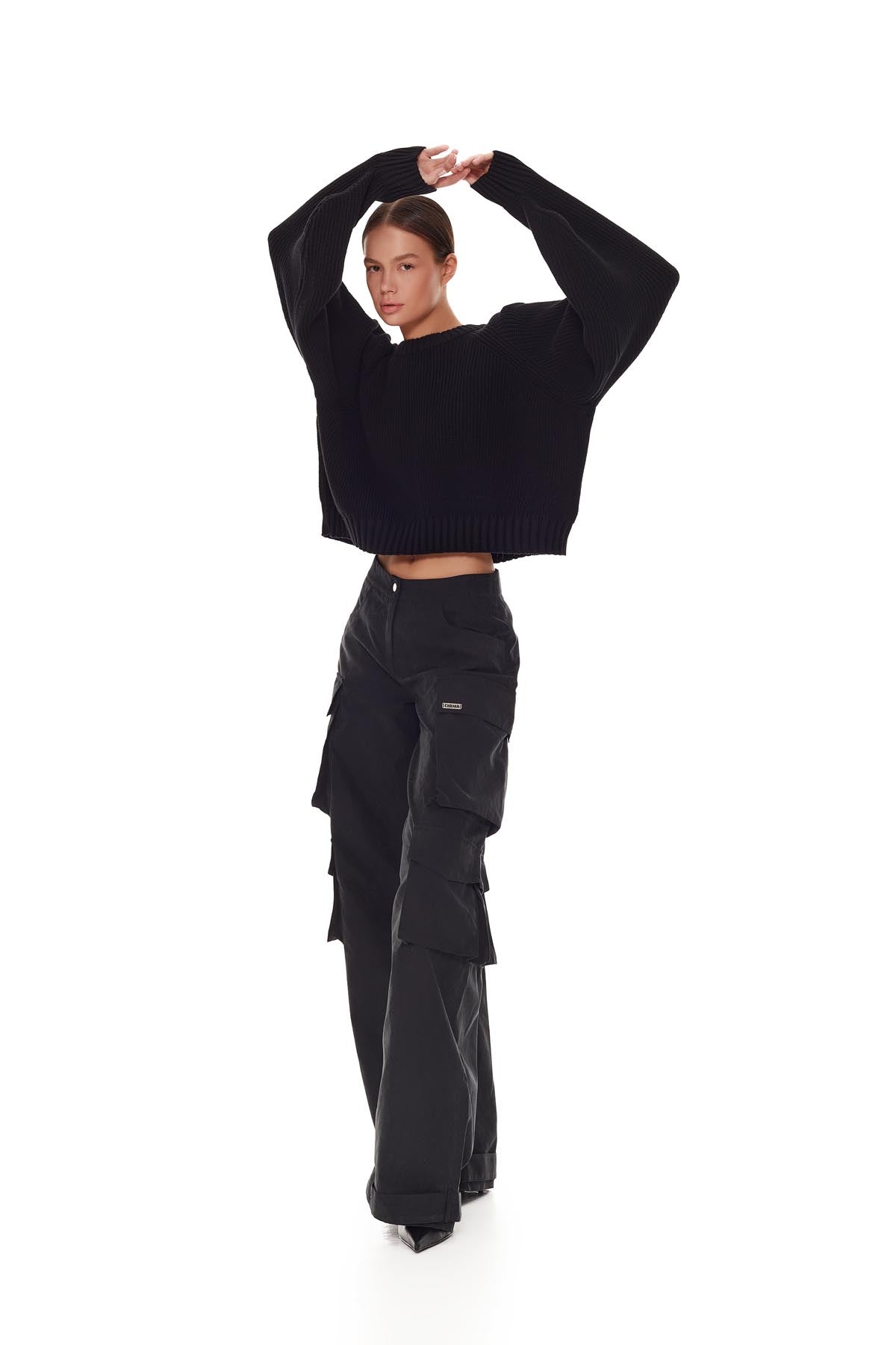 Calça Cargo Feminina - Preta