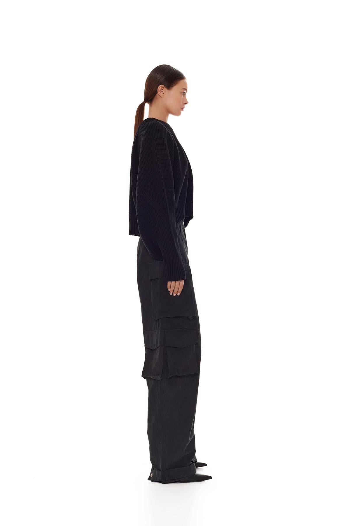Calça Cargo Feminina - Preta
