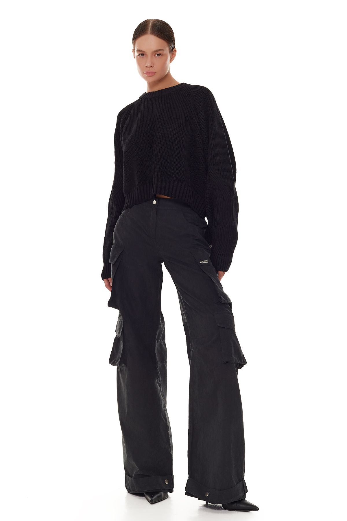 Calça Cargo Feminina - Preta