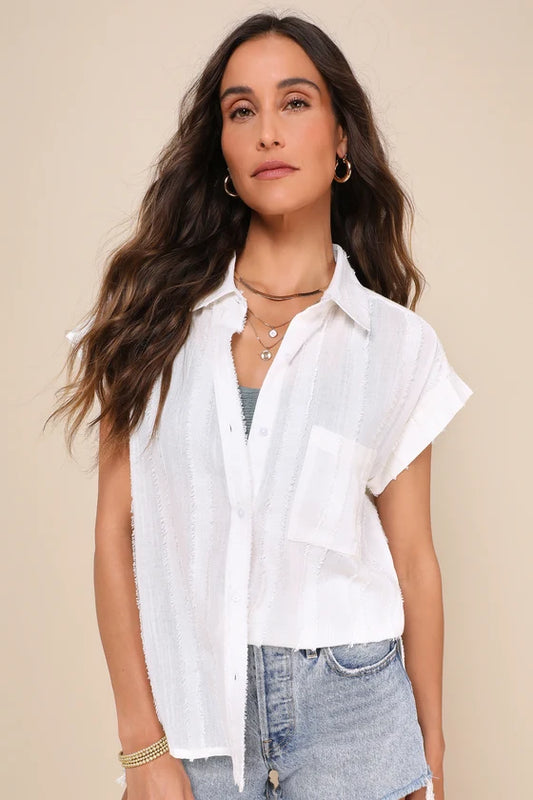 Camisa Rosa Burnout Conforto-branco