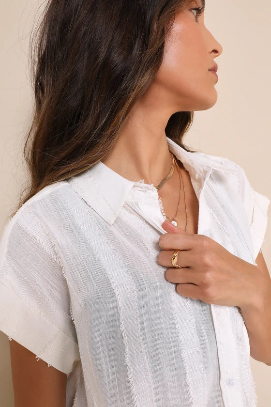 Camisa Rosa Burnout Conforto-branco