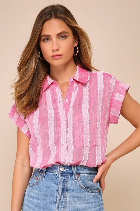 Camisa Rosa Burnout Conforto-rosa