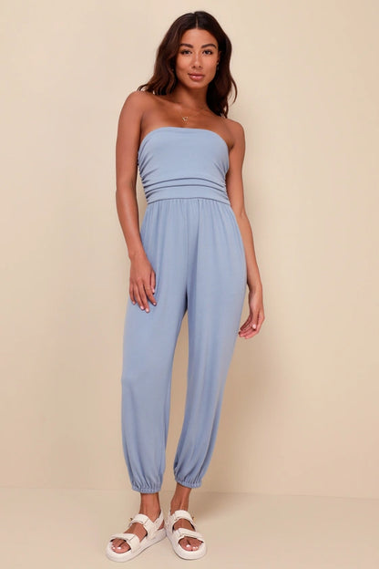 Macacao Jogger Sem Alcas Mysjoy-azul