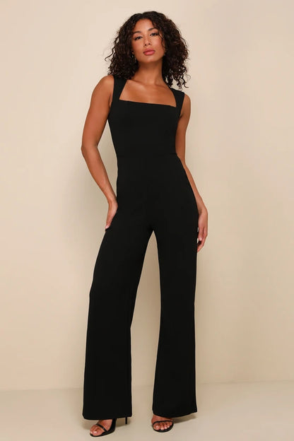 Macacão Mysjoy Gola Quadrada-preto