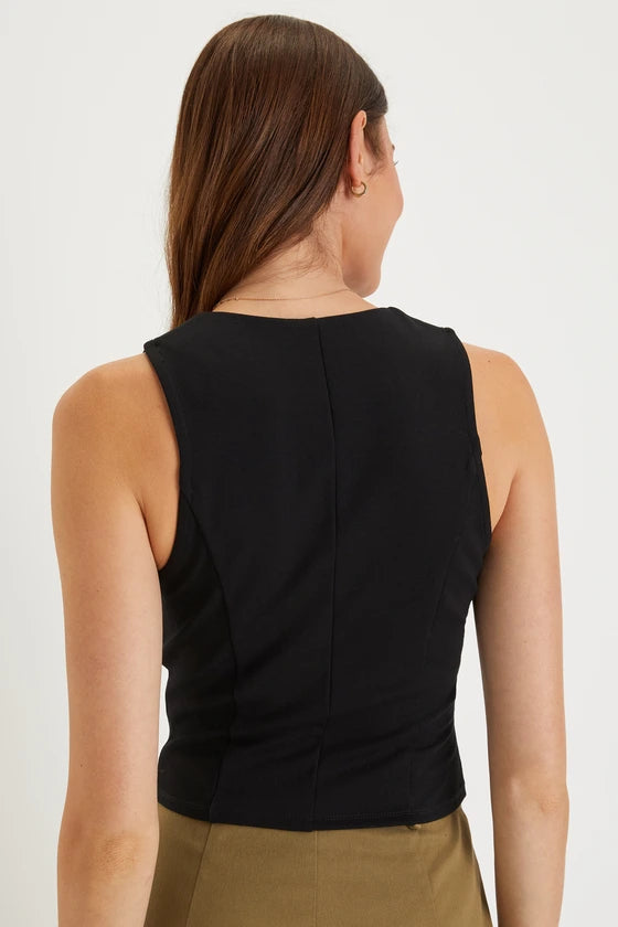 Top Preto Essência Elevada-preto