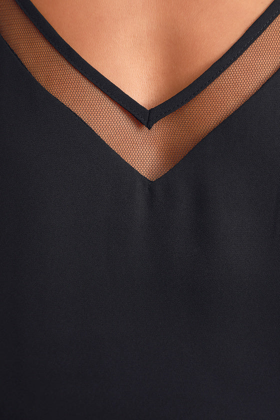 Top de Malha Preta Mysjoy-preto