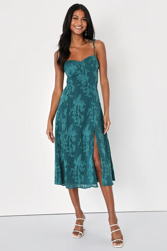 Vestido Midi Elegante-verde