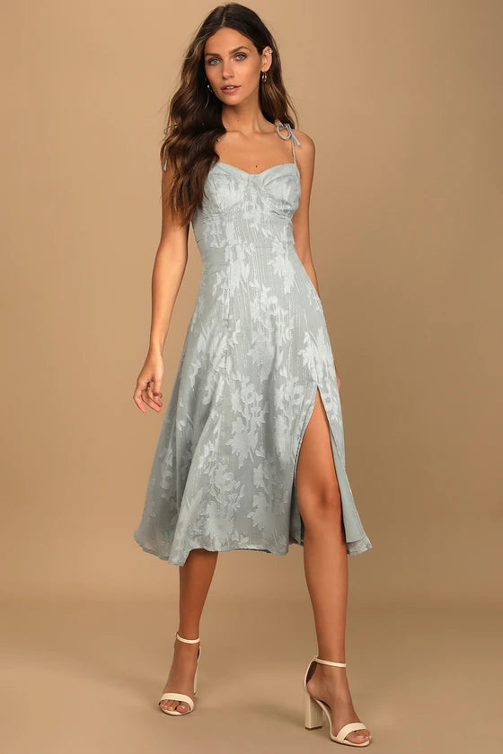 Vestido Midi Elegante-prata