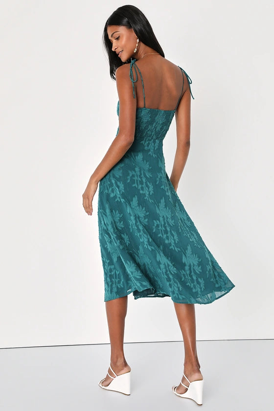 Vestido Midi Elegante-verde